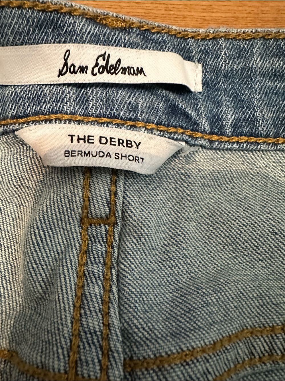 Sam Edelman Light Blue Derby Bermuda Short
